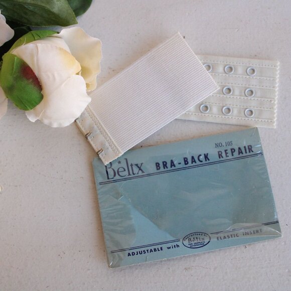 Vintage 1960s Bra Back Repair, Beltx Adjustable Elastic Straps, New Old Stock - Picture 5 of 10